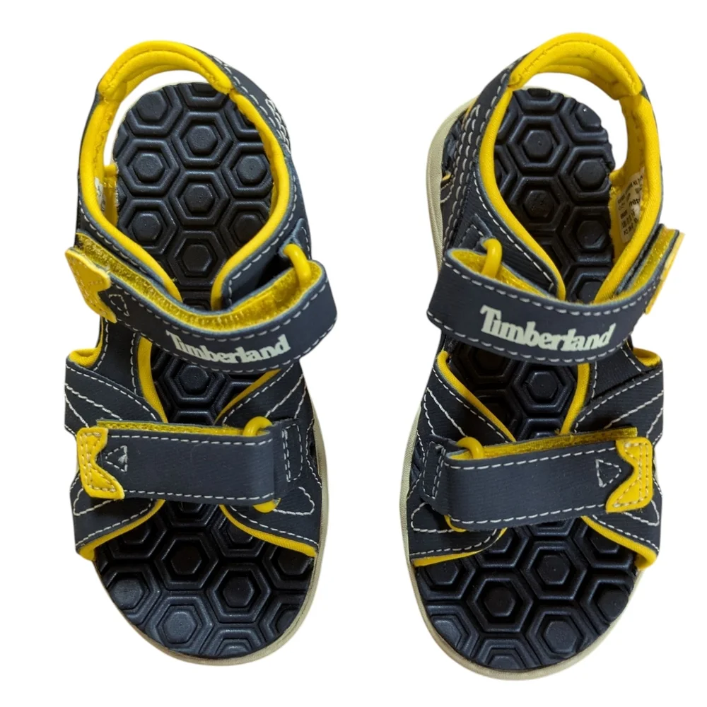 Timberland Navy and Yellow Kids' Sport Sandals